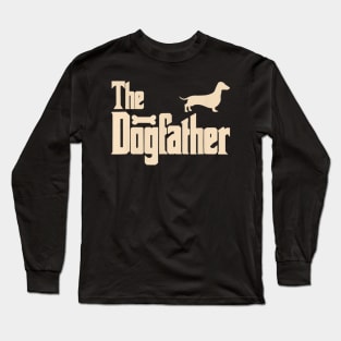 Mens Dachshund Dog Lovers Gifts The Dogfather Men Tee Long Sleeve T-Shirt